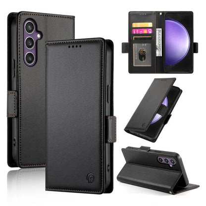 Side Buckle Magnetic Frosted Leather Phone Case, For Samsung Galaxy S26 Ultra 5G, For Samsung Galaxy S26 5G, For Samsung Galaxy S25 FE 5G