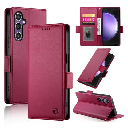 Side Buckle Magnetic Frosted Leather Phone Case, For Samsung Galaxy S26 Ultra 5G, For Samsung Galaxy S26 5G, For Samsung Galaxy S25 FE 5G