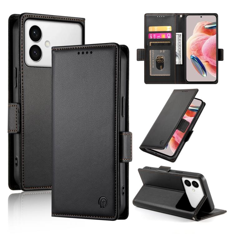 Side Buckle Magnetic Frosted Leather Phone Case, For Galaxy S26 FE 5G, For Samsung Galaxy S26+ 5G, For Samsung Galaxy S26 Edge 5G
