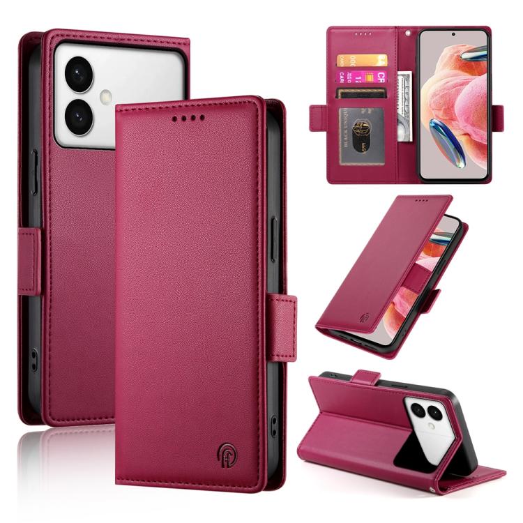 Side Buckle Magnetic Frosted Leather Phone Case, For Galaxy S26 FE 5G, For Samsung Galaxy S26+ 5G, For Samsung Galaxy S26 Edge 5G