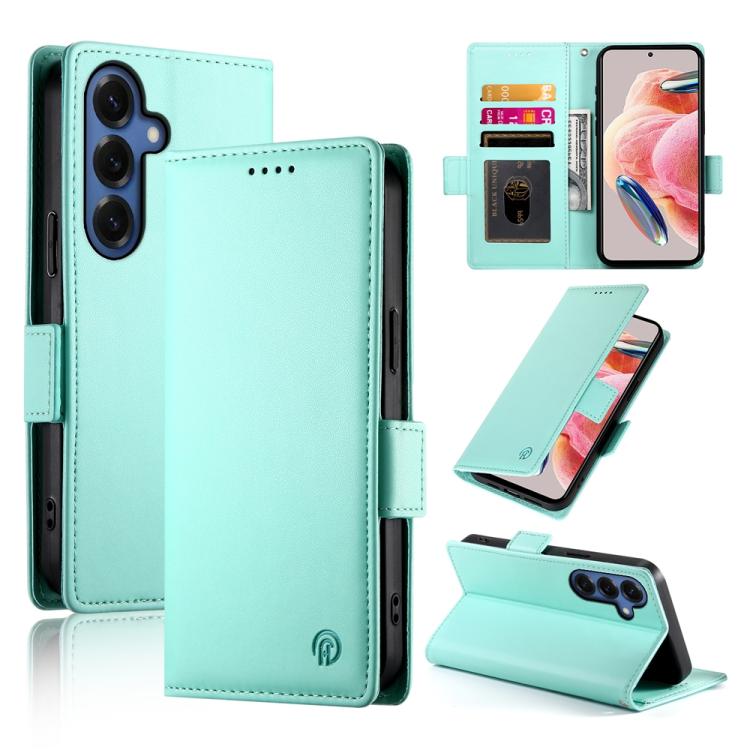 Side Buckle Magnetic Frosted Leather Phone Case, For Galaxy S26 FE 5G, For Samsung Galaxy S26+ 5G, For Samsung Galaxy S26 Edge 5G