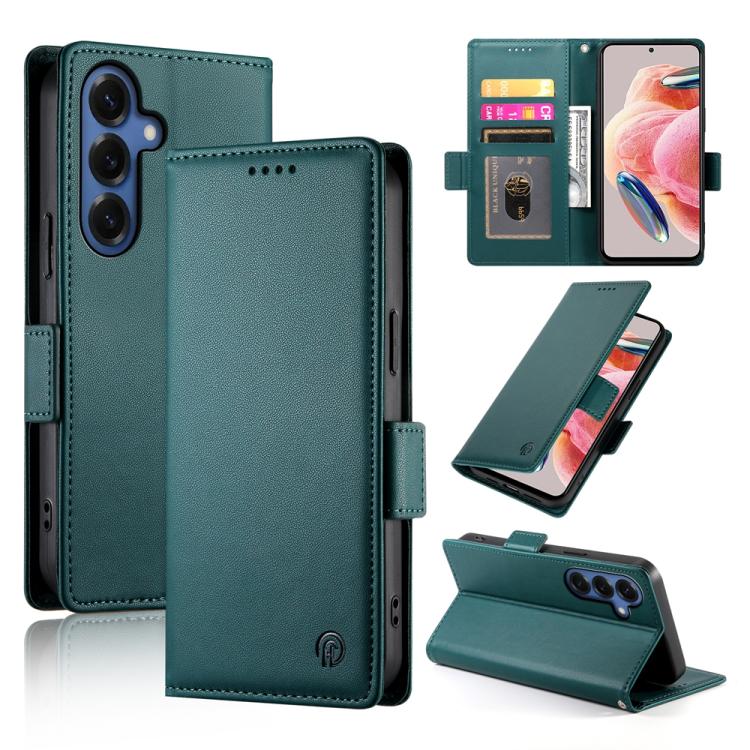 Side Buckle Magnetic Frosted Leather Phone Case, For Galaxy S26 FE 5G, For Samsung Galaxy S26+ 5G, For Samsung Galaxy S26 Edge 5G