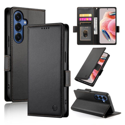 Side Buckle Magnetic Frosted Leather Phone Case, For Samsung Galaxy S26 Ultra 5G, For Samsung Galaxy S26 5G, For Samsung Galaxy S25 FE 5G