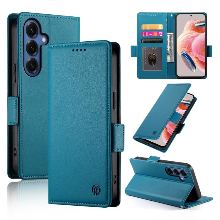 Side Buckle Magnetic Frosted Leather Phone Case, For Samsung Galaxy S26 Ultra 5G, For Samsung Galaxy S26 5G, For Samsung Galaxy S25 FE 5G