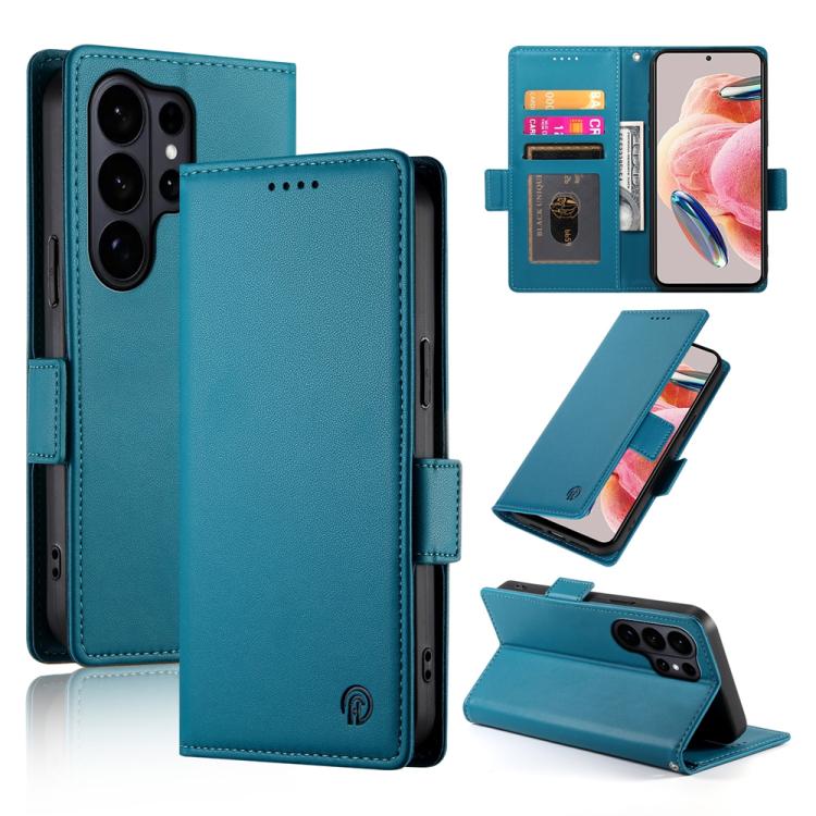 Side Buckle Magnetic Frosted Leather Phone Case, For Samsung Galaxy S26 Ultra 5G, For Samsung Galaxy S26 5G, For Samsung Galaxy S25 FE 5G
