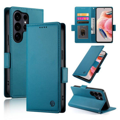 Side Buckle Magnetic Frosted Leather Phone Case, For Samsung Galaxy S26 Ultra 5G, For Samsung Galaxy S26 5G, For Samsung Galaxy S25 FE 5G