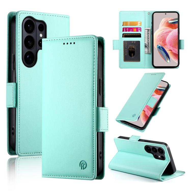 Side Buckle Magnetic Frosted Leather Phone Case, For Samsung Galaxy S26 Ultra 5G, For Samsung Galaxy S26 5G, For Samsung Galaxy S25 FE 5G