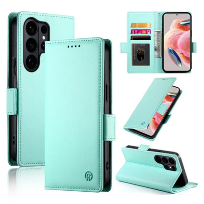 Side Buckle Magnetic Frosted Leather Phone Case, For Samsung Galaxy S26 Ultra 5G, For Samsung Galaxy S26 5G, For Samsung Galaxy S25 FE 5G
