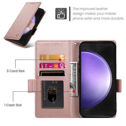 Side Buckle Magnetic Frosted Leather Phone Case, For Galaxy S26 FE 5G, For Samsung Galaxy S26+ 5G, For Samsung Galaxy S26 Edge 5G