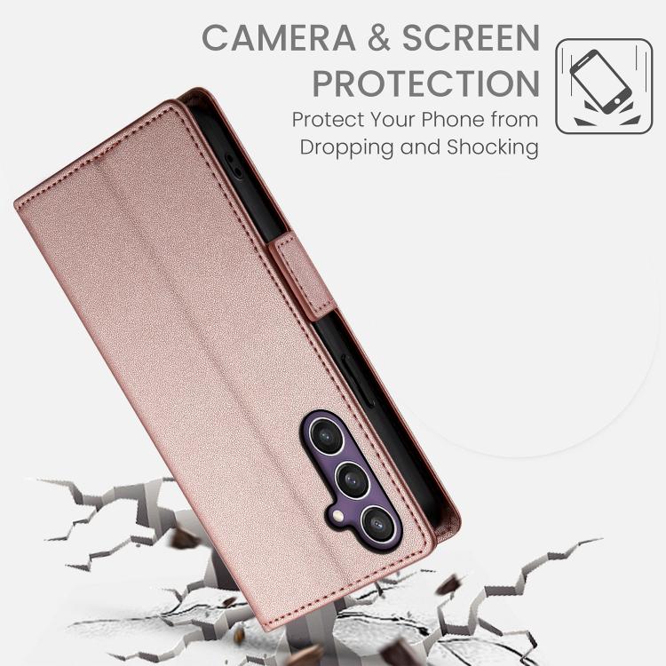 Side Buckle Magnetic Frosted Leather Phone Case, For Galaxy S26 FE 5G, For Samsung Galaxy S26+ 5G, For Samsung Galaxy S26 Edge 5G
