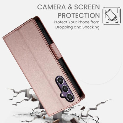 Side Buckle Magnetic Frosted Leather Phone Case, For Galaxy S26 FE 5G, For Samsung Galaxy S26+ 5G, For Samsung Galaxy S26 Edge 5G