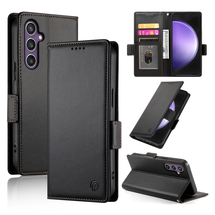 Side Buckle Magnetic Frosted Leather Phone Case, For Galaxy S26 FE 5G, For Samsung Galaxy S26+ 5G, For Samsung Galaxy S26 Edge 5G
