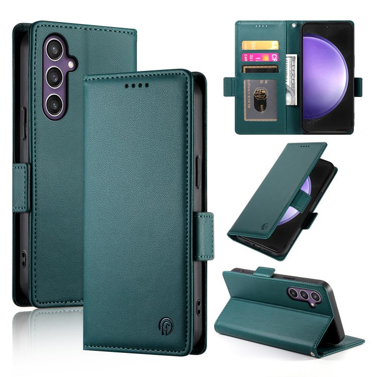 Side Buckle Magnetic Frosted Leather Phone Case, For Galaxy S26 FE 5G, For Samsung Galaxy S26+ 5G, For Samsung Galaxy S26 Edge 5G