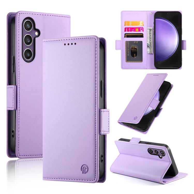 Side Buckle Magnetic Frosted Leather Phone Case, For Galaxy S26 FE 5G, For Samsung Galaxy S26+ 5G, For Samsung Galaxy S26 Edge 5G