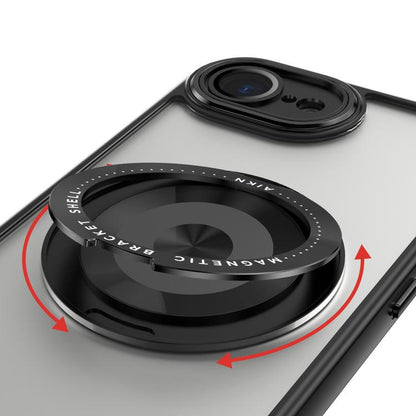 360 Holder Magsafe Acrylic Hybrid TPU Phone Case, For iPhone 16e, For iPhone 16 Pro Max, For iPhone 16 Pro, For iPhone 16 Plus