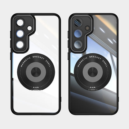 360 Holder MagSafe Acrylic Hybrid TPU Phone Case, For Samsung Galaxy S24+ 5G, For Samsung Galaxy S24 5G, For Samsung Galaxy S23 Ultra 5G, For Samsung Galaxy S23+ 5G