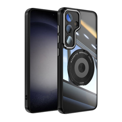 360 Holder MagSafe Acrylic Hybrid TPU Phone Case, For Samsung Galaxy S26+ 5G, For Samsung Galaxy S26 Ultra 5G, For Samsung Galaxy S26 5G, For Samsung Galaxy S25 5G
