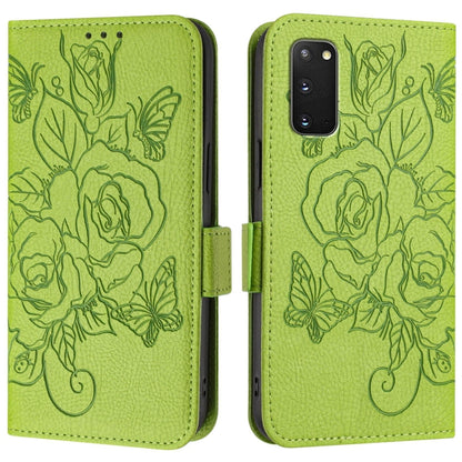 Embossed Rose RFID Anti-theft Leather Phone Case, For Samsung Galaxy S20 FE 5G / 4G, For Samsung Galaxy S22 Ultra 5G, For Samsung Galaxy S22+ 5G, For Samsung Galaxy S22 5G