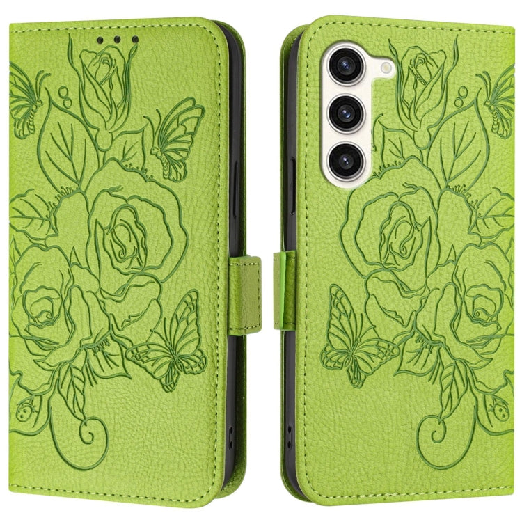 Embossed Rose RFID Anti-theft Leather Phone Case, For Samsung Galaxy S23 5G, For Samsung Galaxy S20 FE 5G / 4G, For Samsung Galaxy S22 Ultra 5G, For Samsung Galaxy S22+ 5G