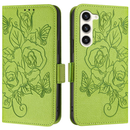 Embossed Rose RFID Anti-theft Leather Phone Case, For Samsung Galaxy S23 5G, For Samsung Galaxy S20 FE 5G / 4G, For Samsung Galaxy S22 Ultra 5G, For Samsung Galaxy S22+ 5G