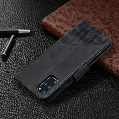 Matching Color Crocodile Texture Horizontal Flip PU Leather Case with Wallet & Holder & Card Slots, For Samsung Galaxy S20+