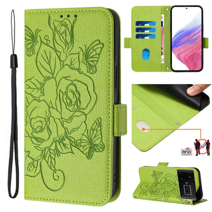 Embossed Rose RFID Anti-theft Leather Phone Case, For Realme 8 4G / 8 Pro 4G, For Realme GT 5G / GT Neo 5G, For Realme C25 / C15 / C12 / C25s / 7i, For Realme C17 / 7i