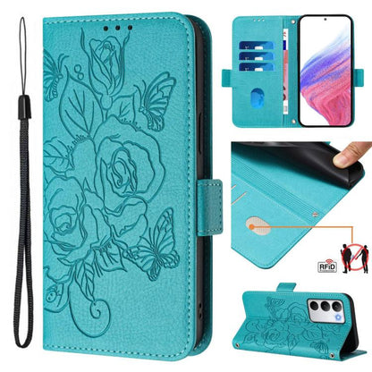 Embossed Rose RFID Anti-theft Leather Phone Case, For Realme P4 5G, For Realme 15T 5G Global, For Realme 15 / 15 Pro 5G Global, For Realme C71 4G Global