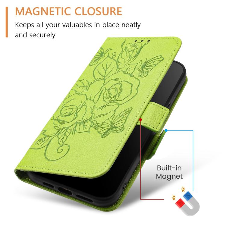 Embossed Rose RFID Anti-theft Leather Phone Case, For Realme P4 5G, For Realme 15T 5G Global, For Realme 15 / 15 Pro 5G Global, For Realme C71 4G Global