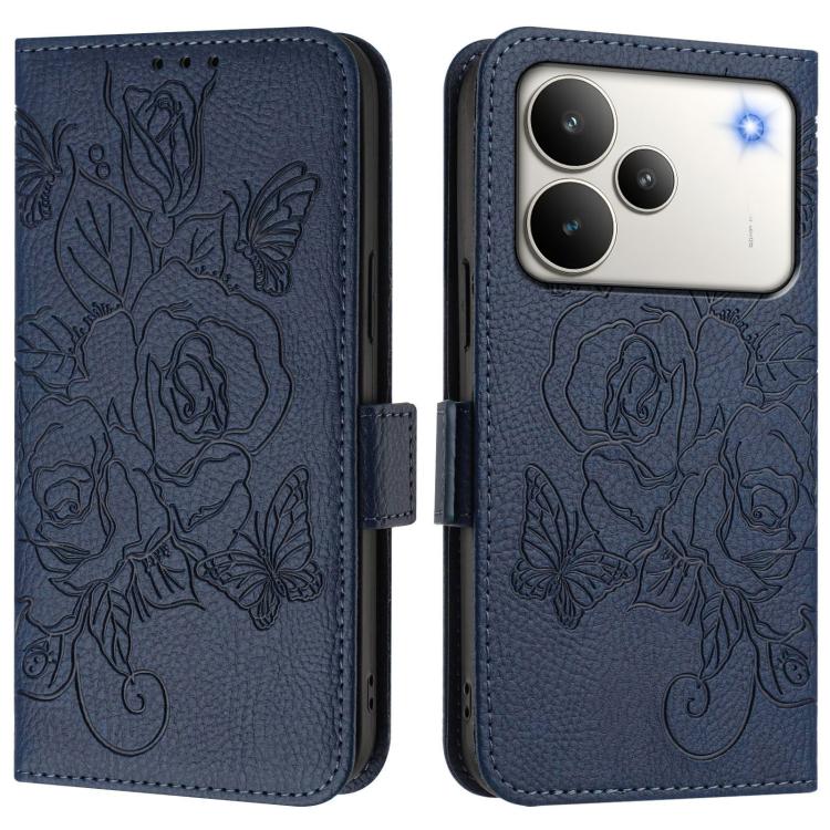 Embossed Rose RFID Anti-theft Leather Phone Case, For Realme P4 5G, For Realme 15T 5G Global, For Realme 15 / 15 Pro 5G Global, For Realme C71 4G Global