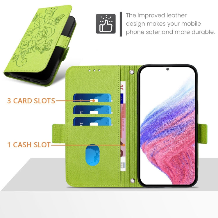 Embossed Rose RFID Anti-theft Leather Phone Case, For OnePlus 9 Pro, For OnePlus 9, For OnePlus Nord N10 5G