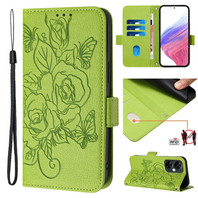 Embossed Rose RFID Anti-theft Leather Phone Case, For OnePlus 12 5G, For OnePlus Nord CE3 5G, For OnePlus Nord CE3 Lite 5G / Nord N30, For OnePlus Ace 2V / Nord 3