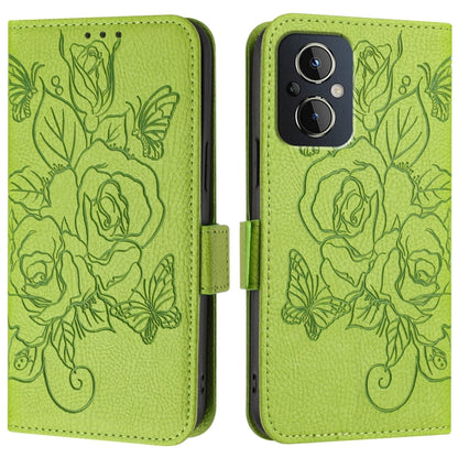 Embossed Rose RFID Anti-theft Leather Phone Case, For OnePlus Nord N20 5G, For OnePlus 9R / 8T, For OnePlus Nord CE 5G, For OnePlus Nord 2