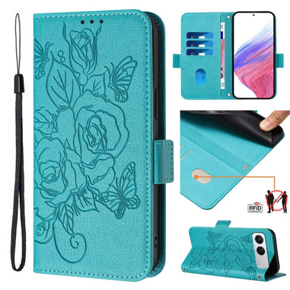 Embossed Rose RFID Anti-theft Leather Phone Case, For OnePlus 13R / Ace 5 Pro 5G, For OnePlus Nord 4 5G, For OnePlus Nord CE4 Lite, For OnePlus Nord CE 2 Lite 5G
