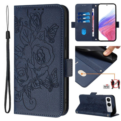 Embossed Rose RFID Anti-theft Leather Phone Case, For OnePlus 13R / Ace 5 Pro 5G, For OnePlus Nord 4 5G, For OnePlus Nord CE4 Lite, For OnePlus Nord CE 2 Lite 5G