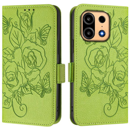 Embossed Rose RFID Anti-theft Leather Phone Case, For OnePlus Turbo 6X Pro 5G, For OnePlus Turbo 6 / Turbo 6V, For OnePlus Ace 5 Ultra, For OnePlus Ace 5 Racing