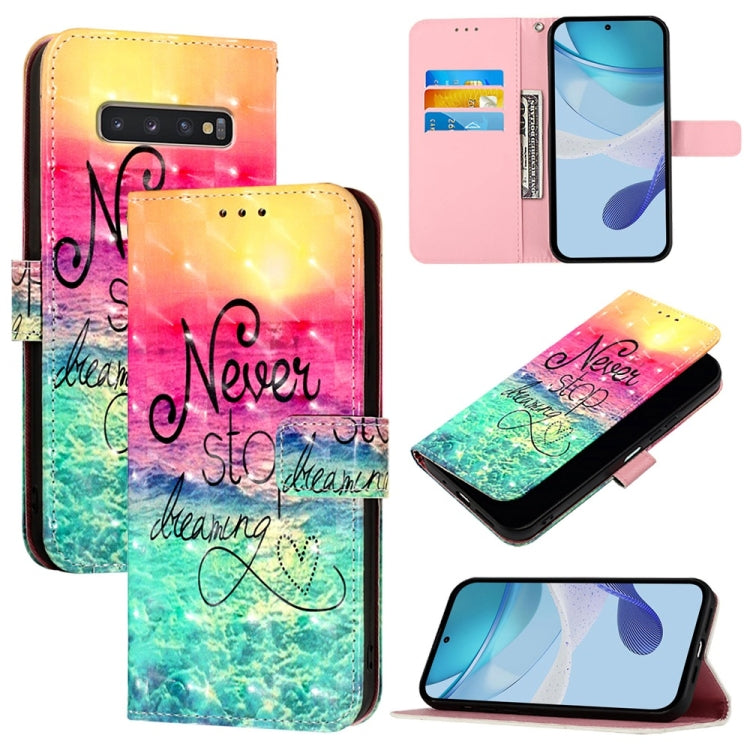 3D Painting Horizontal Flip Leather Phone Case, For Samsung Galaxy S24 FE 5G, For Samsung Galaxy S10e, For Samsung Galaxy S10+