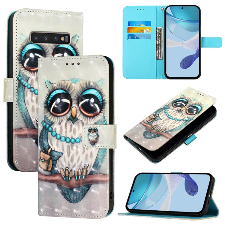 3D Painting Horizontal Flip Leather Phone Case, For Samsung Galaxy S24 FE 5G, For Samsung Galaxy S10e, For Samsung Galaxy S10+