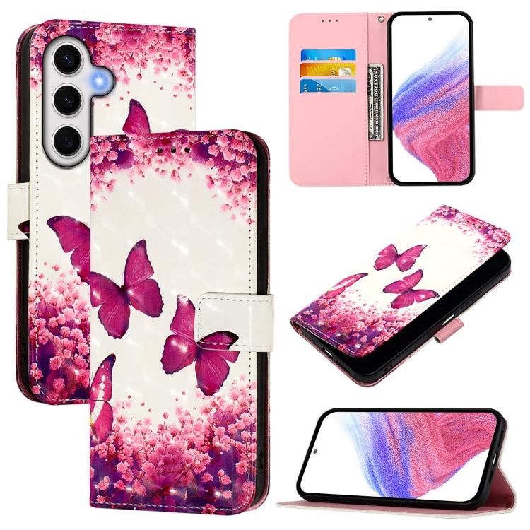 3D Painting Horizontal Flip Leather Phone Case, For Samsung Galaxy S25+ 5G, For Samsung Galaxy S25 Ultra 5G, For Samsung Galaxy S24 FE 5G
