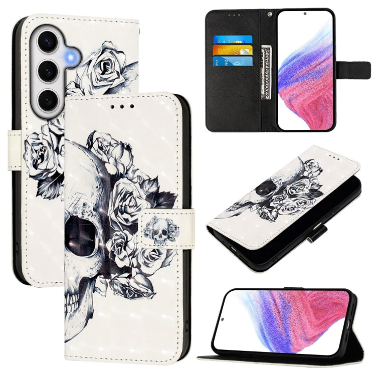 3D Painting Horizontal Flip Leather Phone Case, For Samsung Galaxy S25+ 5G, For Samsung Galaxy S25 Ultra 5G, For Samsung Galaxy S24 FE 5G