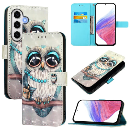 3D Painting Horizontal Flip Leather Phone Case, For Samsung Galaxy S25+ 5G, For Samsung Galaxy S25 Ultra 5G, For Samsung Galaxy S24 FE 5G
