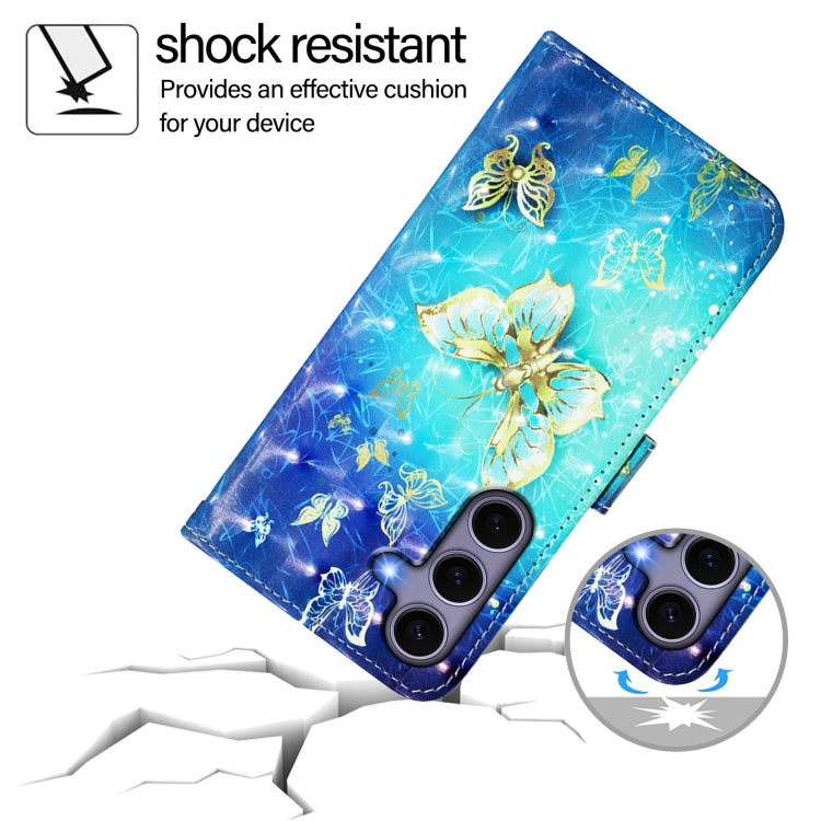 3D Painting Horizontal Flip Leather Phone Case, For Samsung Galaxy S25 5G, For Samsung Galaxy S25+ 5G, For Samsung Galaxy S25 Ultra 5G