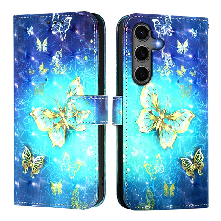 3D Painting Horizontal Flip Leather Phone Case, For Samsung Galaxy S25+ 5G, For Samsung Galaxy S25 Ultra 5G, For Samsung Galaxy S24 FE 5G