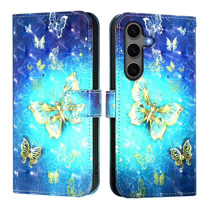 3D Painting Horizontal Flip Leather Phone Case, For Samsung Galaxy S25+ 5G, For Samsung Galaxy S25 Ultra 5G, For Samsung Galaxy S24 FE 5G