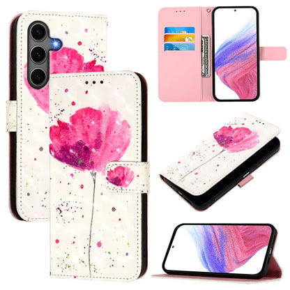 3D Painting Horizontal Flip Leather Phone Case, For Samsung Galaxy S25+ 5G, For Samsung Galaxy S25 Ultra 5G, For Samsung Galaxy S24 FE 5G