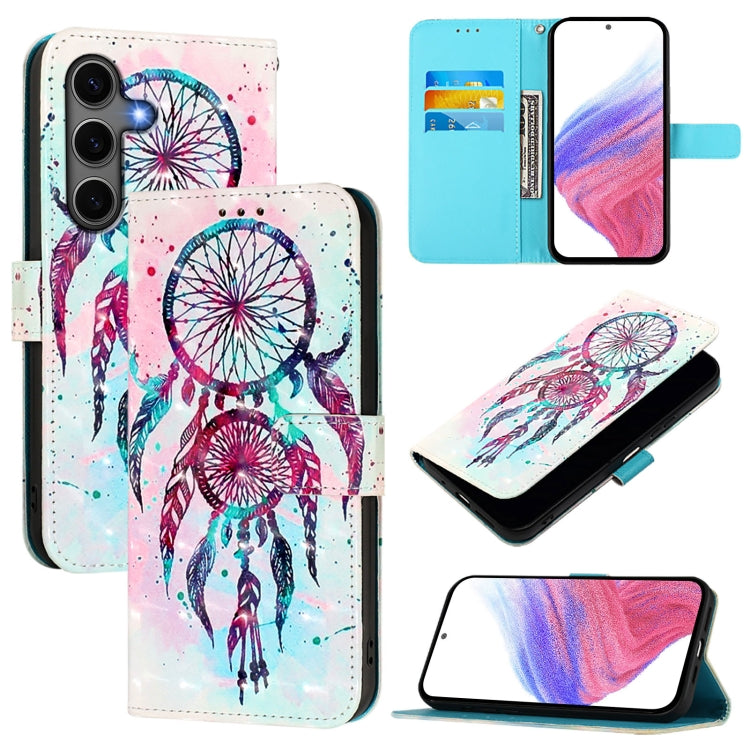 3D Painting Horizontal Flip Leather Phone Case, For Samsung Galaxy S25+ 5G, For Samsung Galaxy S25 Ultra 5G, For Samsung Galaxy S24 FE 5G