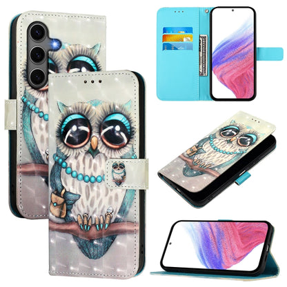 3D Painting Horizontal Flip Leather Phone Case, For Samsung Galaxy S25+ 5G, For Samsung Galaxy S25 Ultra 5G, For Samsung Galaxy S24 FE 5G