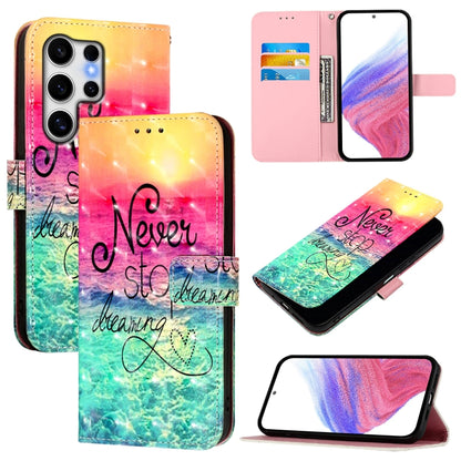 3D Painting Horizontal Flip Leather Phone Case, For Samsung Galaxy S25+ 5G, For Samsung Galaxy S25 Ultra 5G, For Samsung Galaxy S24 FE 5G