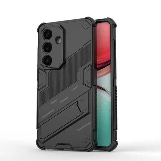 Punk Armor 2 in 1 PC + TPU Shockproof Phone Case with Invisible Holder, For Samsung Galaxy S26 5G, For Samsung Galaxy S25 Edge 5G, For Samsung Galaxy S25 5G