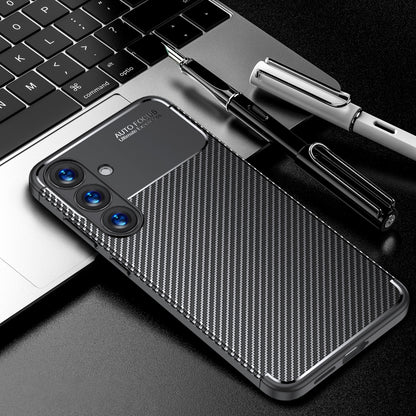 Carbon Fiber Texture Shockproof TPU Phone Case, For Samsung Galaxy S25 Edge 5G, For Samsung Galaxy S25 5G, For Samsung Galaxy S25+ 5G, For Samsung Galaxy S25 Ultra 5G, For Samsung Galaxy S24 FE 5G