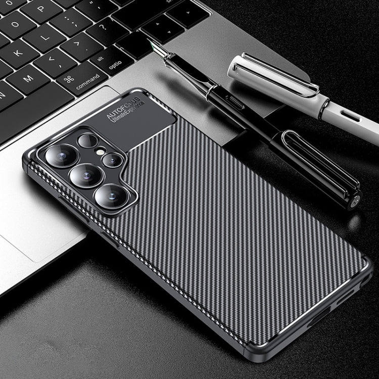 Carbon Fiber Texture Shockproof TPU Phone Case, For Samsung Galaxy S25 Edge 5G, For Samsung Galaxy S25 5G, For Samsung Galaxy S25+ 5G, For Samsung Galaxy S25 Ultra 5G, For Samsung Galaxy S24 FE 5G